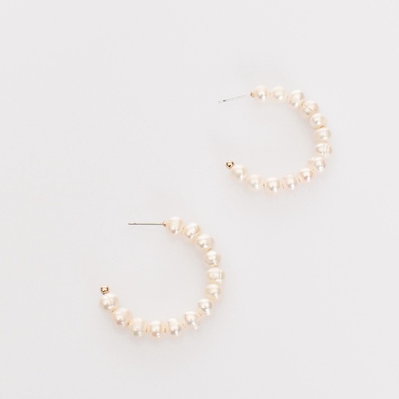 H&M Francesca’s Irregular faux pearls balls and hoop earrings & necklace LOT - Picture 12 of 17